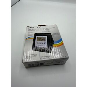 Spectra S-40 Travel Alarm Clock Digital Calendar Indoor Temp NEEDS BATTERY